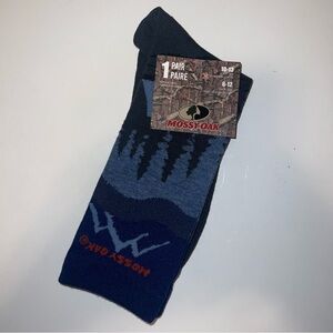 Mossy Oak Men's Casual Socks in Blue and Black